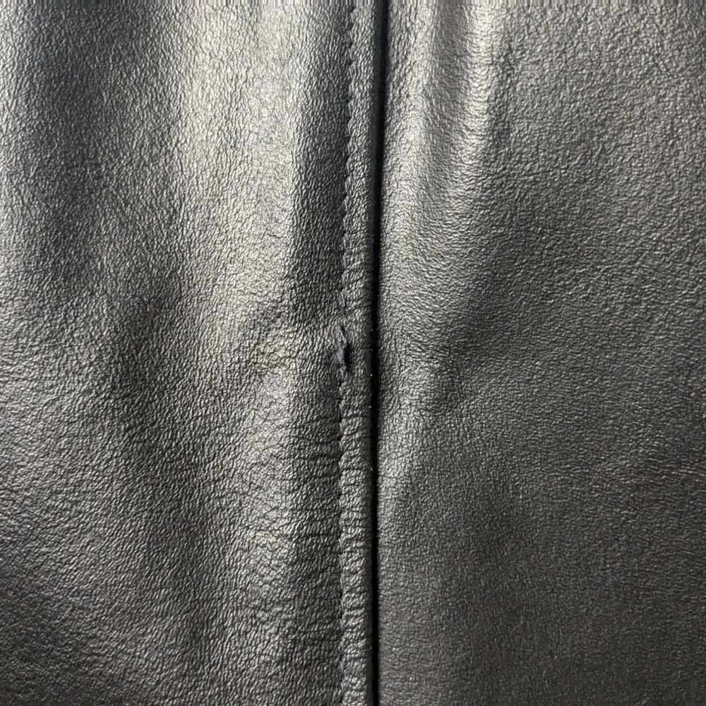 Vintage Leather Shop Sears Black Genuine Mens Jacket Coat Removable Lining 38 R